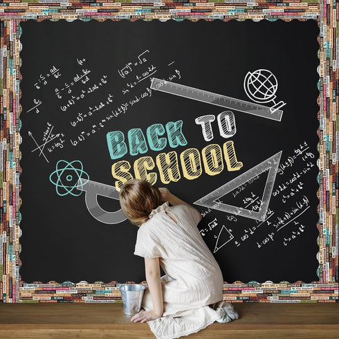 Whaline 65.6Ft Inspirational Bulletin Board Border Growth Mindset Scalloped Decorative Border Trim Motivational Craft Border Decor for Back to Sch...