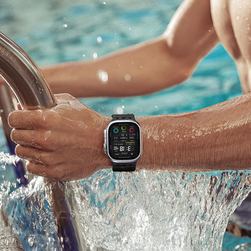 Compatible with Apple Watch Ultra 2/Ultra Band 49mm/45mm/44mm/42mm Men Women, Magnetic Silicone Rugged Sport Watchband for iWatch SE2/SE/9/8/7/6/5...