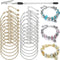 20 Pieces Snake Chain Charm Bracelet with Bracelet Helper Adjustable Snake Charm Bracelet Chains with Heart Lobster Clasp Extender Chain DIY Brace...
