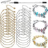 20 Pieces Snake Chain Charm Bracelet with Bracelet Helper Adjustable Snake Charm Bracelet Chains with Heart Lobster Clasp Extender Chain DIY Brace...