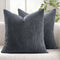 MIULEE Pack of 2 Corduroy Soft Soild Decorative Square Throw Pillow Covers Set Cushion Cases Pillowcases for Sofa Bedroom Car 18 x 18 Inch 45 x 45...