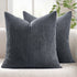 MIULEE Pack of 2 Corduroy Soft Soild Decorative Square Throw Pillow Covers Set Cushion Cases Pillowcases for Sofa Bedroom Car 18 x 18 Inch 45 x 45...