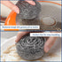 Stainless Steel Scrubber Scrubbing Scouring Pad Magic Eraser Sponges Clean Pot Pan and Broiler Rack Steel Wool for Kitchen Bathroom (10Pcs Metal S...