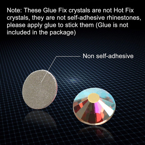Glue Fix Crystal Flatback Rhinestones Glass Diamantes Gems for Nail Art Crafts Decorations Clothes Shoes(ss20 1440pcs, DawnLight)...