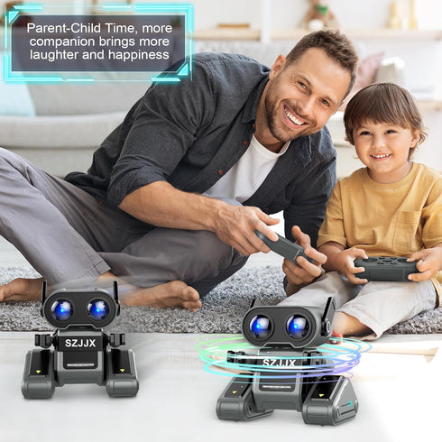 Robot Toys for Kids 3-5 5-7,Rechargeable Remote Control Robot Toy,Interactive Toy Robot for Kids with LED Eyes & Music & Dance,Intelligent Robots ...