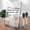 Frosted Acrylic White Board 8x6 Inches, Frameless Desktop Tablet Dry Erase Board with Flexible Magnetic Stand and Markers, Mini Whiteboard Desk Ac...
