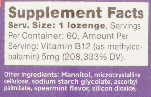 Bulletproof Cool Spearmint Methyl B-12 Lozenges, 60 Count, Supplement for Energy and Nerve Function...