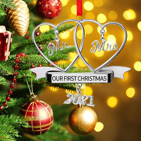 JUPPE Bridal Shower Gifts, Our First Christmas As Mr & Mrs Ornament 2024, Mr & Mrs Newlywed Just Married Christmas Tree Decor Newly Wedding Gifts ...