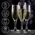 Volarium Champagne Flutes Set of 6, Elegant Crystal Glasses for Sparkling Wine, Perfect for Christmas, Weddings, Parties, and Family Dinners – Dur...