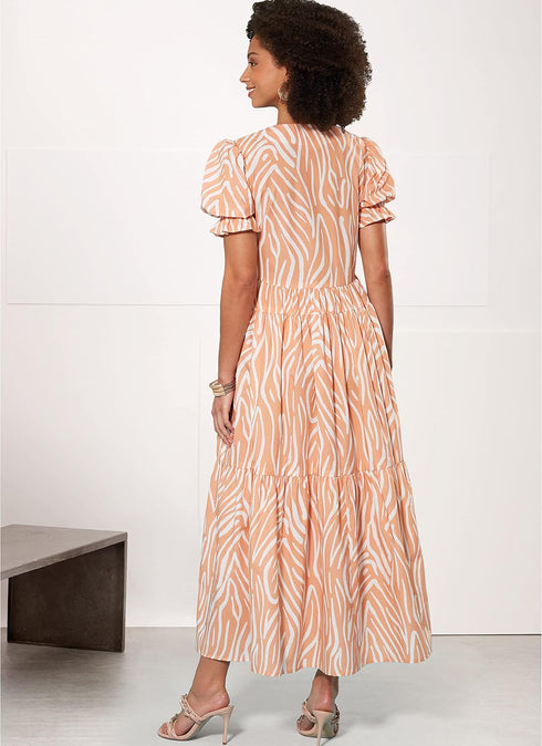 Simplicity Misses' V-Neck Empire Dress Sewing Pattern Kit, Code S9702, Sizes 18-20-22-24-26, Multicolor...
