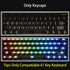 Fogruaden 61 Keys Black Clear Keycap Set, OSA Profile Transparent PC Material Keycaps, Only Compatiable 61 Key Cherry Gateron MX Switches Mechanic...