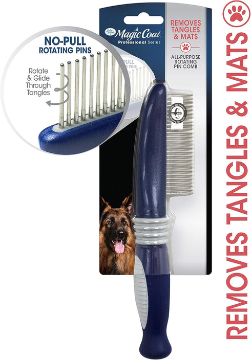 Four Paws Magic Coat Professional Series All-Purpose Rotating Pin Comb for Dogs...