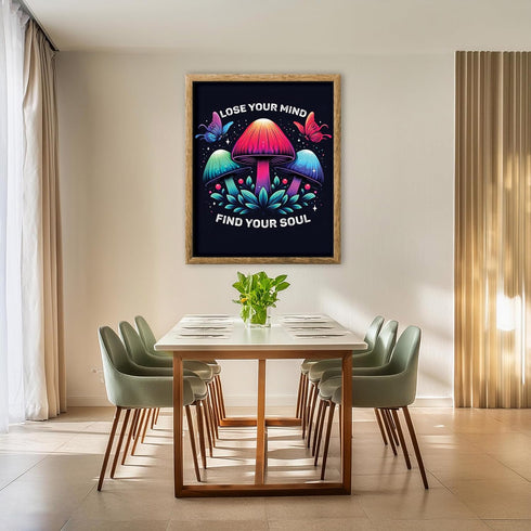 Posterizer 1 pcs-Find your soul-welcoming boho trippy sign-Motivational & Inspirational Art-Kitchen & Bar Art-Gift for Men Women Entrepreneur Teen...
