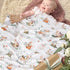 Baby Blankets for Boys Girls, Super Soft Nursery Minky Toddler Blankets with Woodland Animals and Leaves Design Dotted Fleece Backing, Warm Bed Bl...
