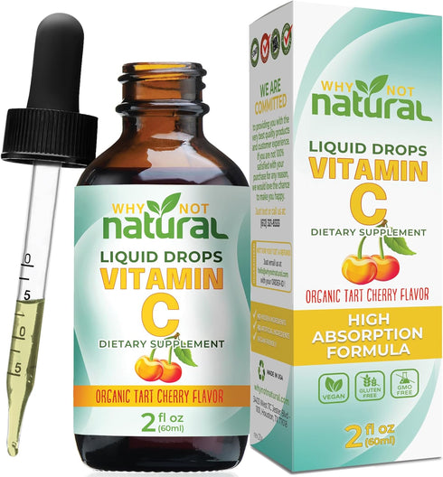 Why Not Natural Organic Liquid Vitamin C Drops Supplement...