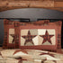 VHC Brands Abilene Star Standard Sham 21x27 Country Patchwork Design, Burgundy...