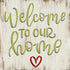 Welcome to Our Home with Heart Stencil by StudioR12 | Craft DIY Farmhouse Home Decor | Paint Family Wood Sign | Reusable Mylar Template | Select S...