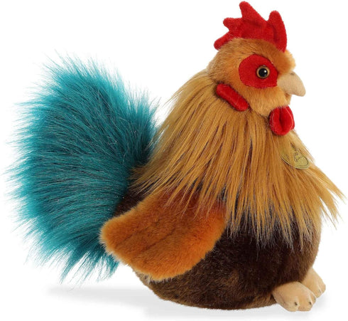 Aurora® Realistic Miyoni® Rooster Stuffed Animal - Lifelike Detail - Cherished Companionship - Brown 9 Inches...