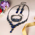 EVER FAITH Rhinestone Crystal Bridal Art Deco Floral Wave Teardrop Necklace Earrings Bracelet Jewelry Set...