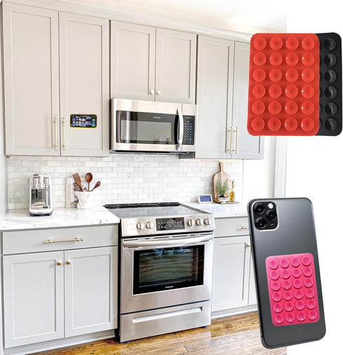 5-Colors Silicone Suction Cups for Phone Case Self-Adhesive Mount - Hands Free Mobile Accessory Holder for Videos and Selfies - iPhone and Android...