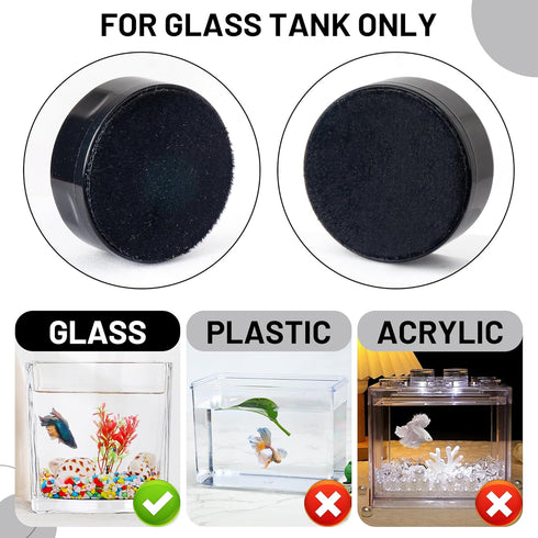 Magnetic Fish Tank Cleaner, Mini Algae Scraper for Glass Aquariums, Fish Aquarium Accessories...