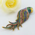 SELOVO Multicolor Crystal Animal Big Large Parrot Bird Brooch Pin Gold Tone...