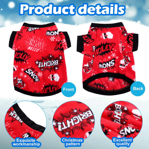 7 Pcs Dog Fleece Sweaters Dog Sweatshirt Winter Dog Outfits Soft Fleece Puppy Sweater Outfits for Chihuahua Yorkshire Pets Dog Cat (Cute, S(Neck: ...