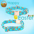 Lionheart glory Easter Dog Collar Colorful Collar for X-Small Dog Collars Easter Egg Print Dog Collars Spring Female or Male Pet Gift Adjustable H...