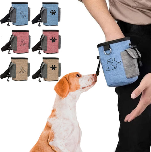 PetnBeyond Dog Treat Pouch Lightweight and Portable Pet Safe Treat Bag, Training Hands-Free Snack Bag with Built-in Poop Bag Dispenser, Capacity f...