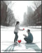 Posterizer 1 pcs-Valentine's Day proposal in a snowy park cute poster -2-Romantic Art-Holiday Poster Collection-Gift for Couples boyfriend girlfri...