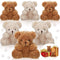 6 Pieces Mini Bear Plush Stuffed 4 Inch Small Bear Bulk Animal Toys for Baby Shower Party Favors Tiny Soft Bear Doll Gifts for Graduation Keychain...