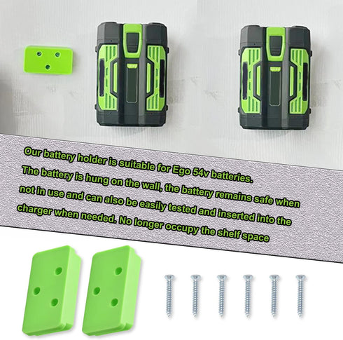 DECKMAN 1 x Leaf Blower Wall Mount | Holder | 2 x Battery Holders Compatible with EGO Leaf Blower/Battery, Blower Wall Mount for EGO 530 615 650 C...