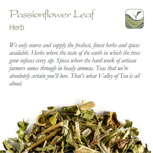 Passion Flower Tea Organic Calming - Whole Leaf Dried Passionflower - Passiflora Herb for Anxiety - Maypop - Wild Passion Vile - Paciflora Te Pasi...