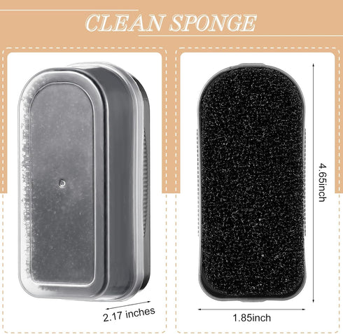 Patelai 2 Pcs Felt Brushes Felt Hat Cleaner Cowboy Hat Brush Cleaning Kit Hat Brush and Cleaning Sponge Set Horse Hair Wood Hat Brush Hat Clean Sp...