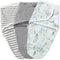 Baby Swaddle Warp Adjustable 3 Pack Infant Sleep Sack 100% Cotton Newborn Swaddle Blanket for Boy Girl Comfortable and Soft Grey Small 0-3 Months...