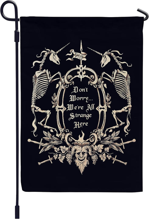 Gothic Art Welcome Vertical Garden Flag, Double Sided 12 ×18 Inch, Gothic Yard Garden Outdoor Decor, Gothic Macabre Outdoor Decor, Gothic Garden F...