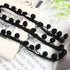 Pom Pom Ball Fringe Trim - Ribbon Sewing DIY Crafts for Party Home Decoration 1/2" Erikord(Black, 20 Yards)...