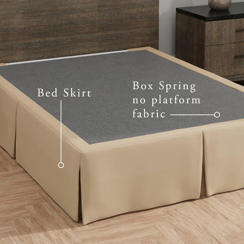 Bed Maker’s Never Lift Your Mattress Bed Skirt, Designed for Box Spring Beds, Split Corners, 14 Inch Drop Length, Full, Mocha...