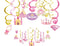 30Ct Princess Hanging Swirl Decorations, Cinderella Party Supplies, Little Royal Queen Birthday Theme Pink Decor for Boy Girl Fairytale Baby Showe...