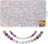 Alphabet Beads A-Z 1400Pcs Letter Beads, Acrylic 4x7mm Round Letter Beads Kits,Black Digit and Colorful Smile Beads for Bracelets Necklaces DIY Je...