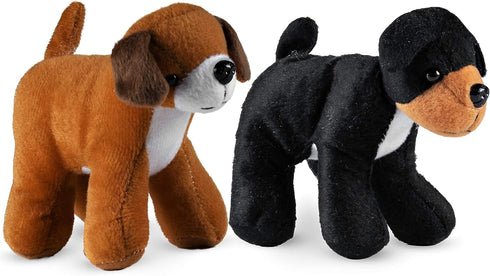 Bedwina Plush Puppy Dogs - (Pack of 6) 6 Inches Tall Stuffed Animals Bulk Assorted Puppies and Cute Stuffed Plushed Dog Puppies Assortment, Stocki...