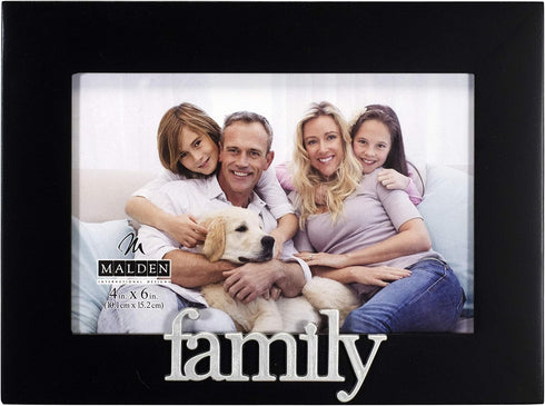 Malden International Designs Family Expressions Picture Frame, 4x6, Black...