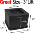 iPrimio Bed Risers - Square, 3 Inch Lift, Heavy Duty, 8 Pack, Up To 6800lbs - Bed Raising Blocks, Furniture Risers - Safe, Sturdy Bed Lifts for Co...