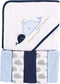 Luvable Friends Unisex Baby Hooded Towel with Five Washcloths, Whale, One Size...