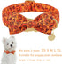 Halloween Dog Collar with Bow Tie, Pumpkin Cotton Bowtie Collar for Puppy Girl Dog or Cat, Halloween Bow Tie Collar with Durable Metal Buckle, Ado...