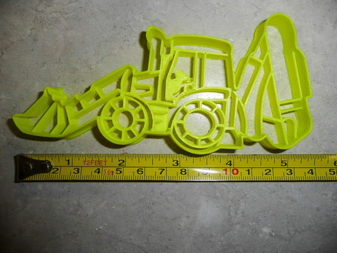 BACKHOE DIGGER EXCAVATING CONSTRUCTION EQUIPMENT VEHICLE COOKIE CUTTER MADE IN USA PR3231...