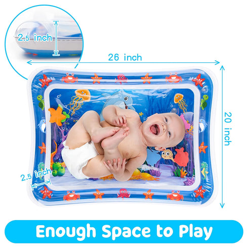 Tummy Time Water Mat?Inflatable Tummy Time Water Play Mat for Babies, Infants and Toddlers 3 to 12 Months Promote Development Toys Baby Gifts...
