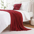 BATTILO HOME Christmas Red Throw Blanket for Couch, Textured Soft Burgundy Throw Blankets, Decorative Knitted Red Blanket for Sofa Bed Living Room...