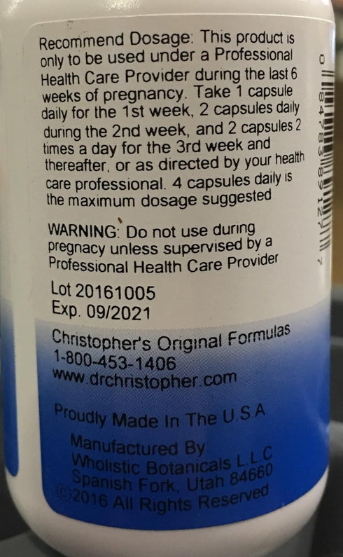 Christopher's Original Formulas Birth-Prep Capsules 100 ct - Herbal Blend for Expectant Mothers - Supports Natural Preparation for Childbirth...