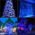 YULETIME 200 Blue LED Christmas Lights with White Wire, Pack of 2 Strands 33 Feet 100 Lights UL Certified Holiday String Light Set...